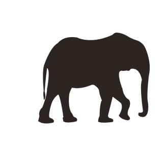 elephantsilhouette-brown-elephant-clipart-683442
