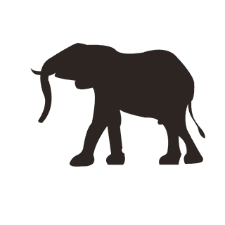 elephantsilhouette-brown-elephant-clipart-686083