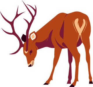 elkreindeer-species-icons-colored-cartoon-sketch-213498