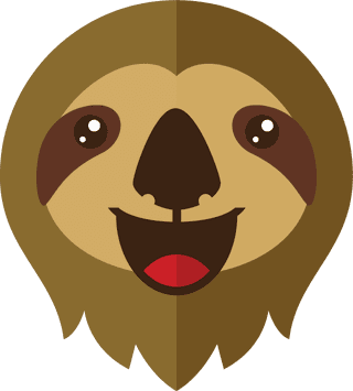 facefolivora-set-of-sloth-faces-cartoon-showing-different-emotions-vector-506144