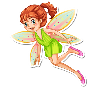 fairyset-stickers-with-beautiful-fairies-mermaid-cartoon-character-440712