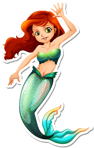 fairyset-stickers-with-beautiful-fairies-mermaid-cartoon-character-419859