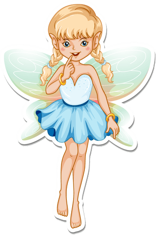 fairyset-stickers-with-beautiful-fairies-mermaid-cartoon-character-196111