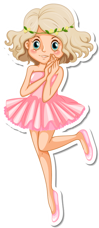fairyset-stickers-with-beautiful-fairies-mermaid-cartoon-character-376988