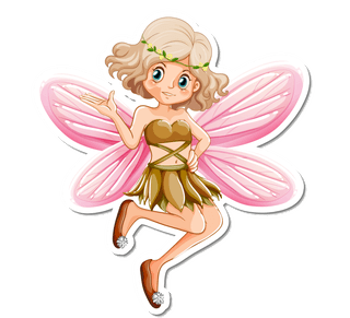 fairyset-stickers-with-beautiful-fairies-mermaid-cartoon-character-601500