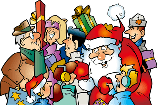 fairytale-characters-lovely-christmas-vector-illustration-background-material-738545