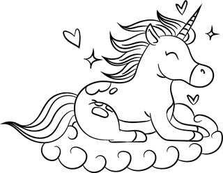 fairytale-icons-handdrawn-unicorns-rainbow-sketch-380072