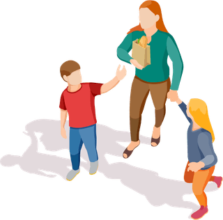 isometricfamily-activities-illustration-with-shadow-646105
