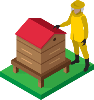 farmisometric-icons-set-with-farmhouse-windmill-orchard-greenhouse-beehive-farmyard-facilities-workers-733309