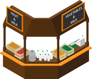 isometricfarm-market-stall-illustration-582437