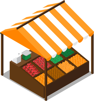 isometricfarm-market-stall-illustration-561572