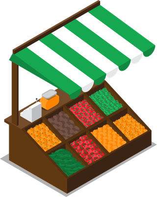 isometricfarm-market-stall-illustration-553641