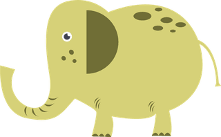 fatelephant-elephant-icons-collection-colored-cartoon-design-37962