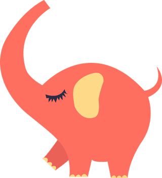 fatelephant-elephant-icons-collection-colored-cartoon-design-725540