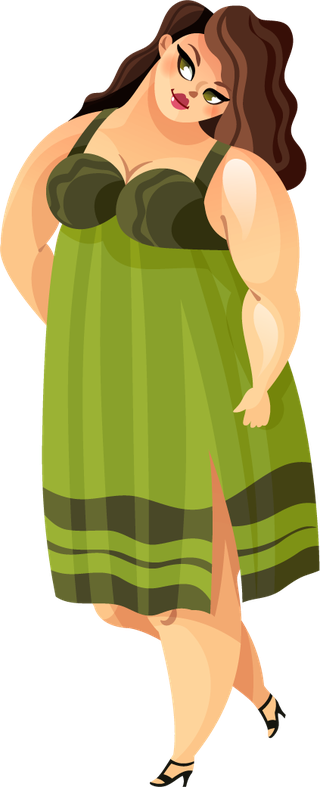 fatgirl-in-dress-vector-633361