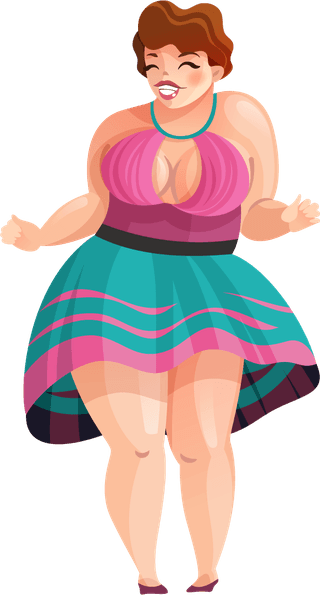 fatgirl-in-dress-vector-558585