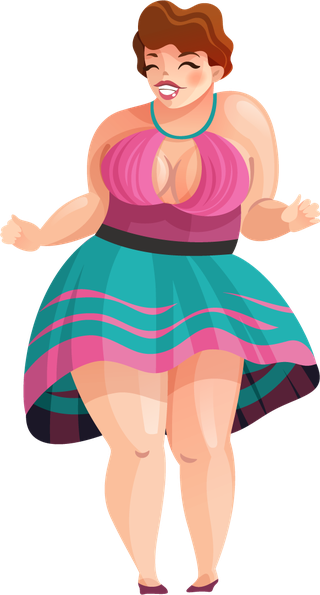 fatgirl-in-dress-vector-558585