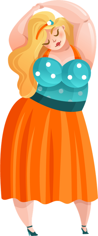 fatgirl-in-dress-vector-864971