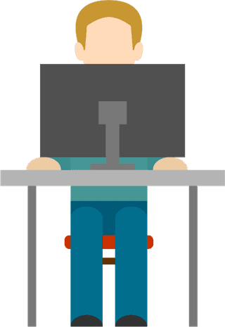 flatpeople-working-with-computer-icon-396669