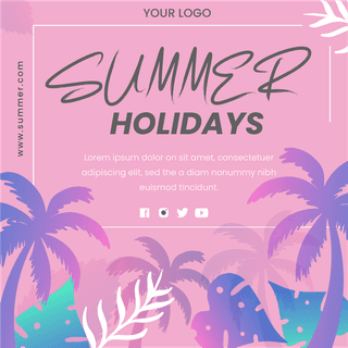 flatsummer-vacation-holiday-promotion-instagram-posts-template-449653