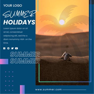 flatsummer-vacation-holiday-promotion-instagram-posts-template-459751