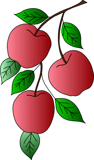 flowerfolk-art-rosemaling-apple-branch-red-apple-945795