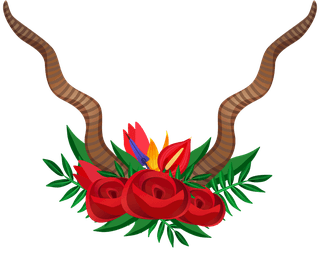 flowerhorn-wild-animals-dear-mountain-goat-moose-ornamental-floral-horns-628732