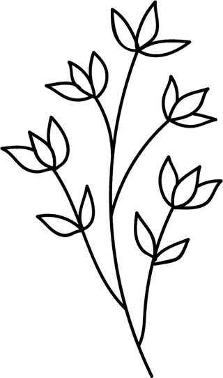 flowerleaf-icons-lineart-design-black-white-decor-610860