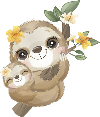 folivorafunny-sloth-reactions-illustration-631271