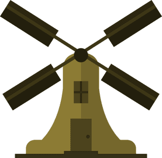 fourbrown-wind-mill-icons-on-white-background-334309