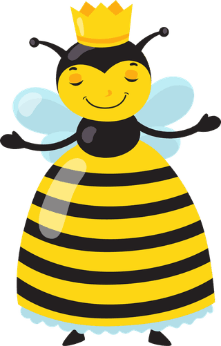 funnycartoon-bee-different-actions-730846