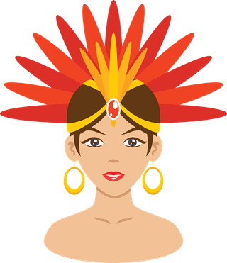 girlin-fur-hat-set-of-brazilian-samba-dancer-on-transparent-background-176810