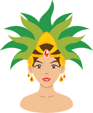 girlin-fur-hat-set-of-brazilian-samba-dancer-on-transparent-background-374341