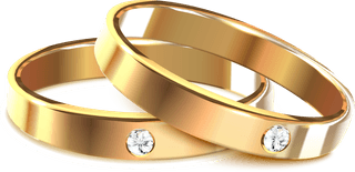 goldensilver-wedding-rings-decorated-with-precious-stones-clipping-path-realistic-illustration-435847