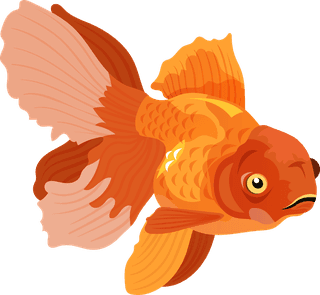 goldfishornamental-fish-icons-yellow-decor-swimming-motion-sketch-673275