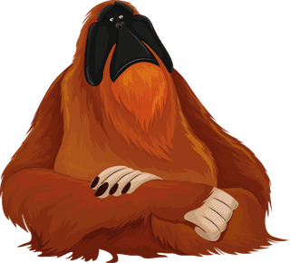 gorillasprimate-species-icons-colored-cartoon-sketch-407361