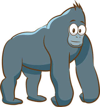 gorillassilly-cow-cartoon-set-isolated-on-white-background-225033