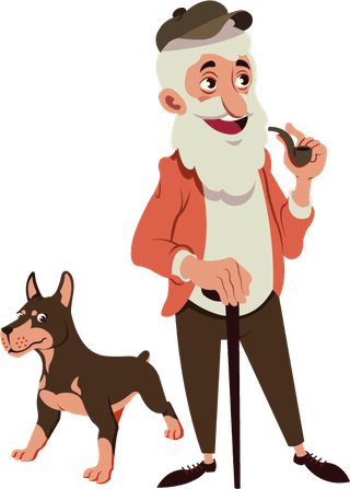 grandparentselderly-icons-colored-cartoon-characters-sketch-719022