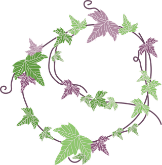 greenand-purple-poison-ivy-leaf-vine-collection-with-flat-vector-style-illustration-274253