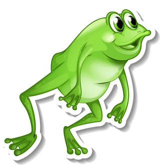 greenfrog-sticker-set-of-green-frogs-illustration-45282
