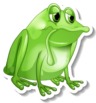 greenfrog-sticker-set-of-green-frogs-illustration-723668