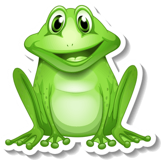 greenfrog-sticker-set-of-green-frogs-illustration-629625