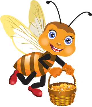hardworkingbee-insect-vector-cute-cartoon-353906