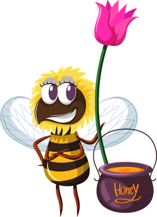 hardworkingbee-set-insect-sticker-967286