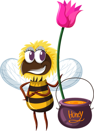 hardworkingbee-set-insect-sticker-967286