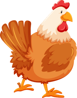 hensand-chicks-farm-scene-with-windmill-animals-farm-128103