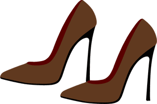 highheels-woman-fashion-accessories-icons-black-brown-design-117199