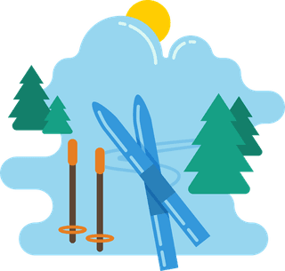 hikingcamping-flat-icons-collection-kayaking-diving-skiing-hunting-vector-illustration-651684