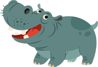 hippotropical-animals-icons-cute-cartoon-character-sketch-404752