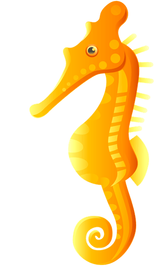 hippocampusfunny-marine-animal-cartoon-vectors-set-565260